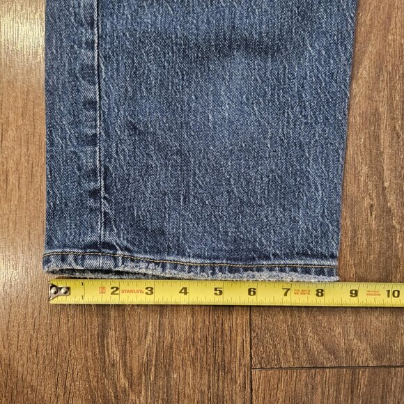 Abercrombie & Fitch Women's Blue Vintage Straight Leg High Rise Sz 29 / 8 Short - Picture 10 of 14